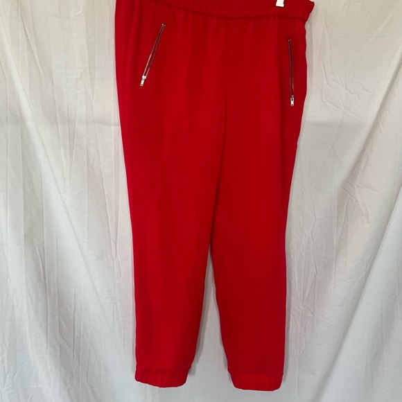 J. Crew Women’s Jogger Trousers Red Size 8 Pockets. - Picture 1 of 7